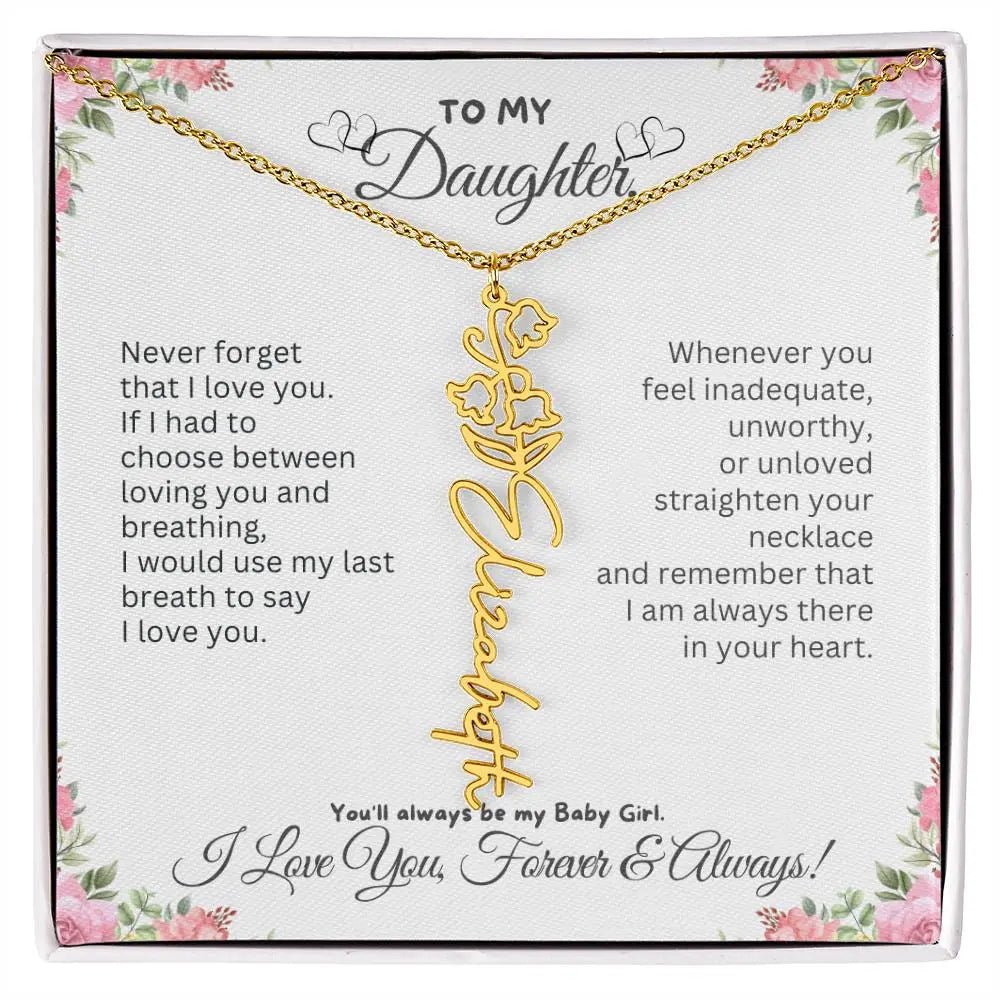 Birth Flower Necklace for Mom | Meaningful Mother's Day Gift from Daughter