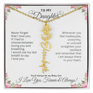 Birth Flower Necklace for Mom | Meaningful Mother's Day Gift from Daughter