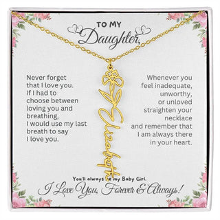 Birth Flower Necklace for Mom | Meaningful Mother's Day Gift from Daughter