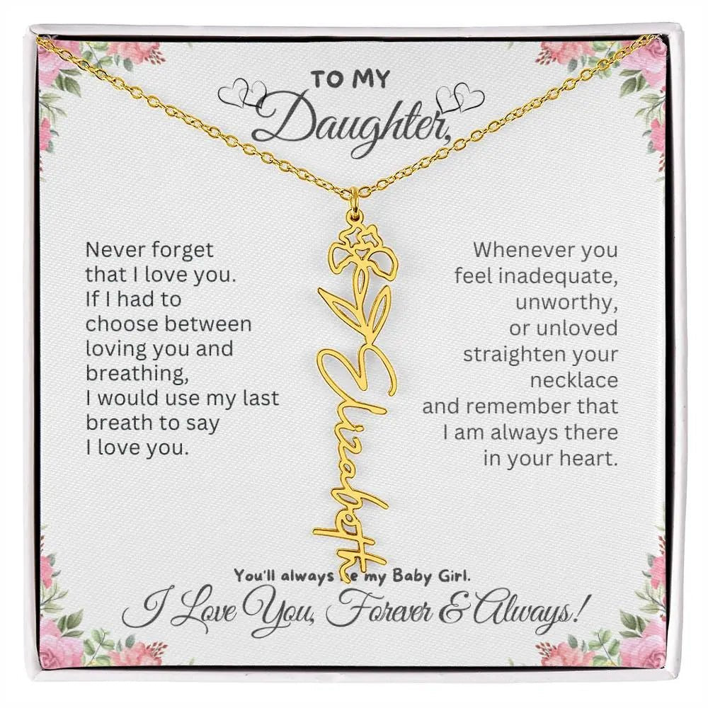 Birth Flower Necklace for Mom | Meaningful Mother's Day Gift from Daughter