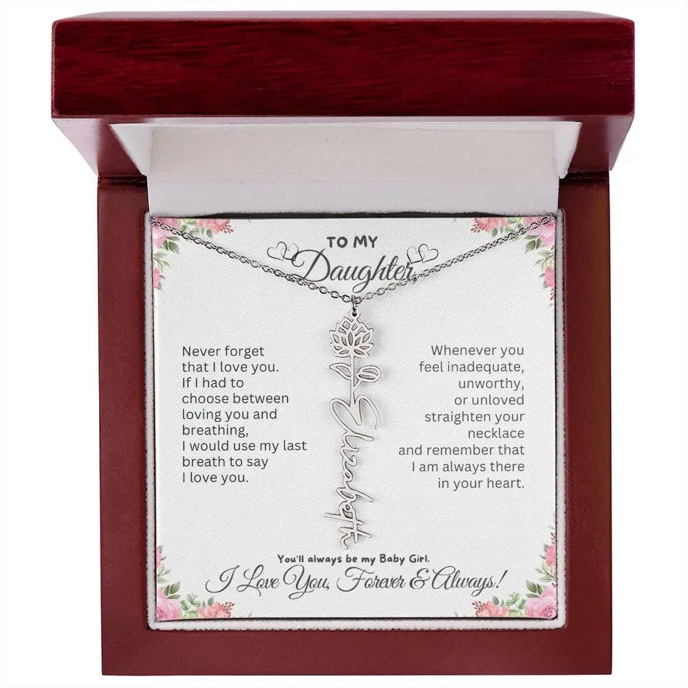 Birth Flower Necklace for Mom | Meaningful Mother's Day Gift from Daughter