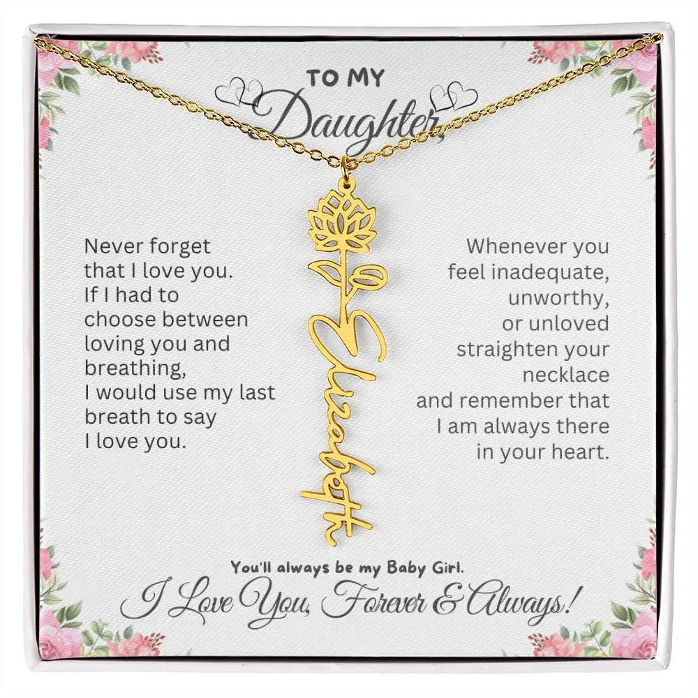 Birth Flower Necklace for Mom | Meaningful Mother's Day Gift from Daughter