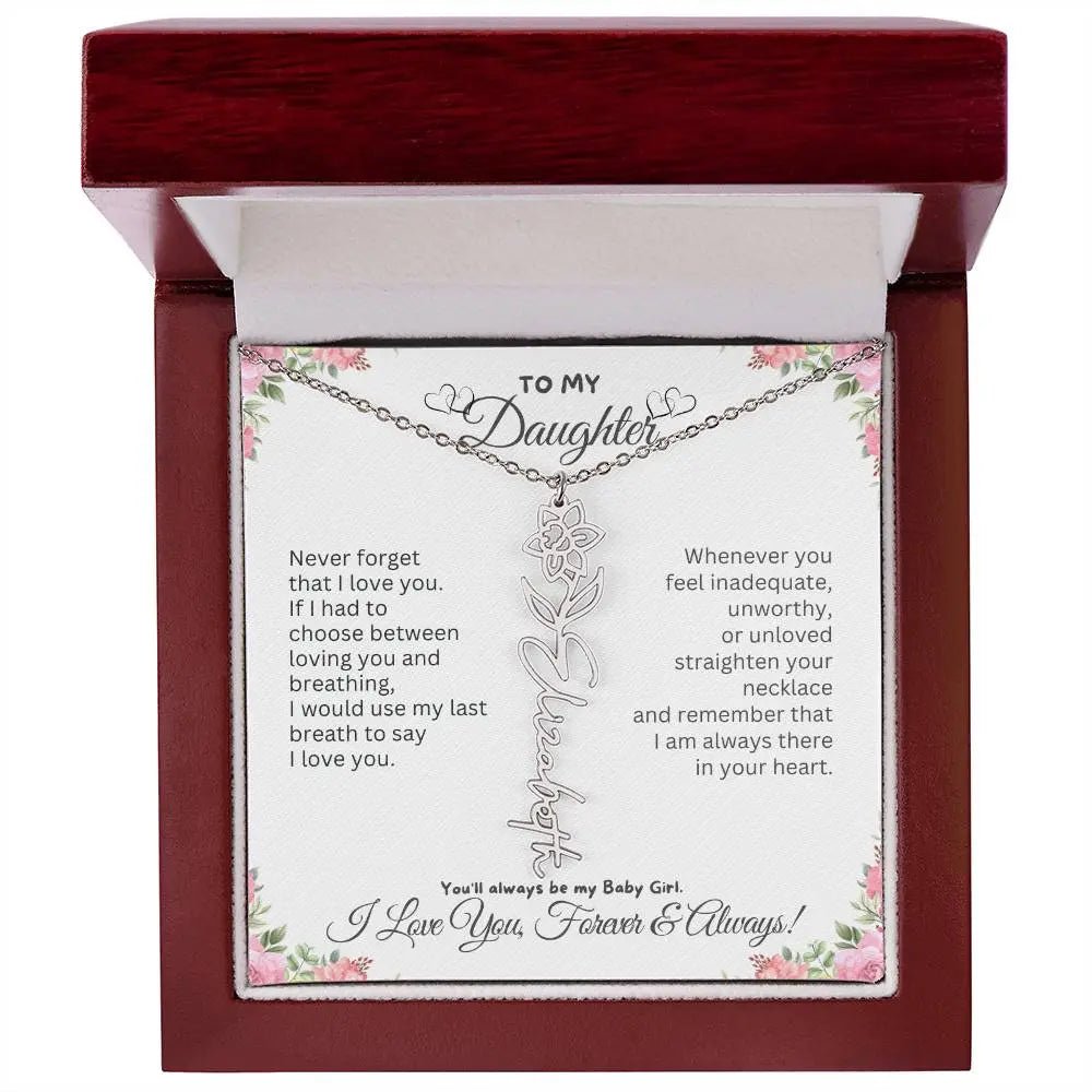 Birth Flower Necklace for Mom | Meaningful Mother's Day Gift from Daughter