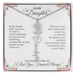 Birth Flower Necklace for Mom | Meaningful Mother's Day Gift from Daughter