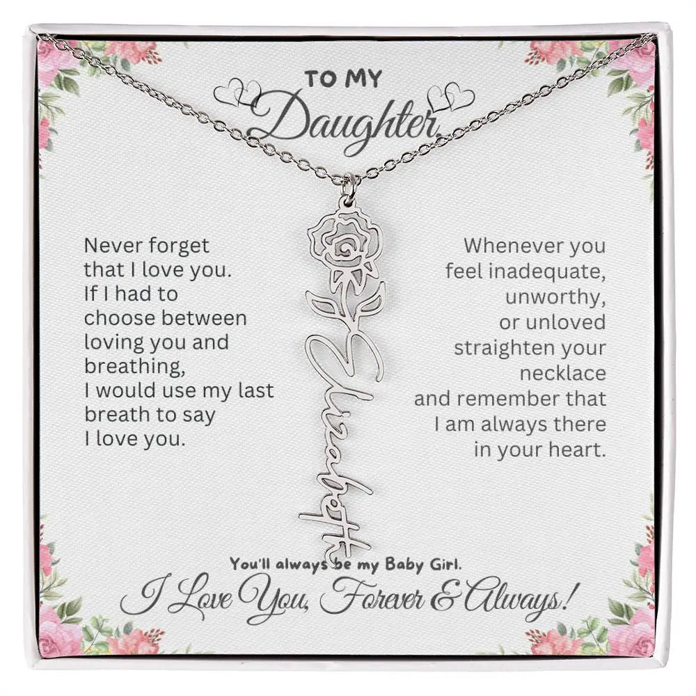 Birth Flower Necklace for Mom | Meaningful Mother's Day Gift from Daughter