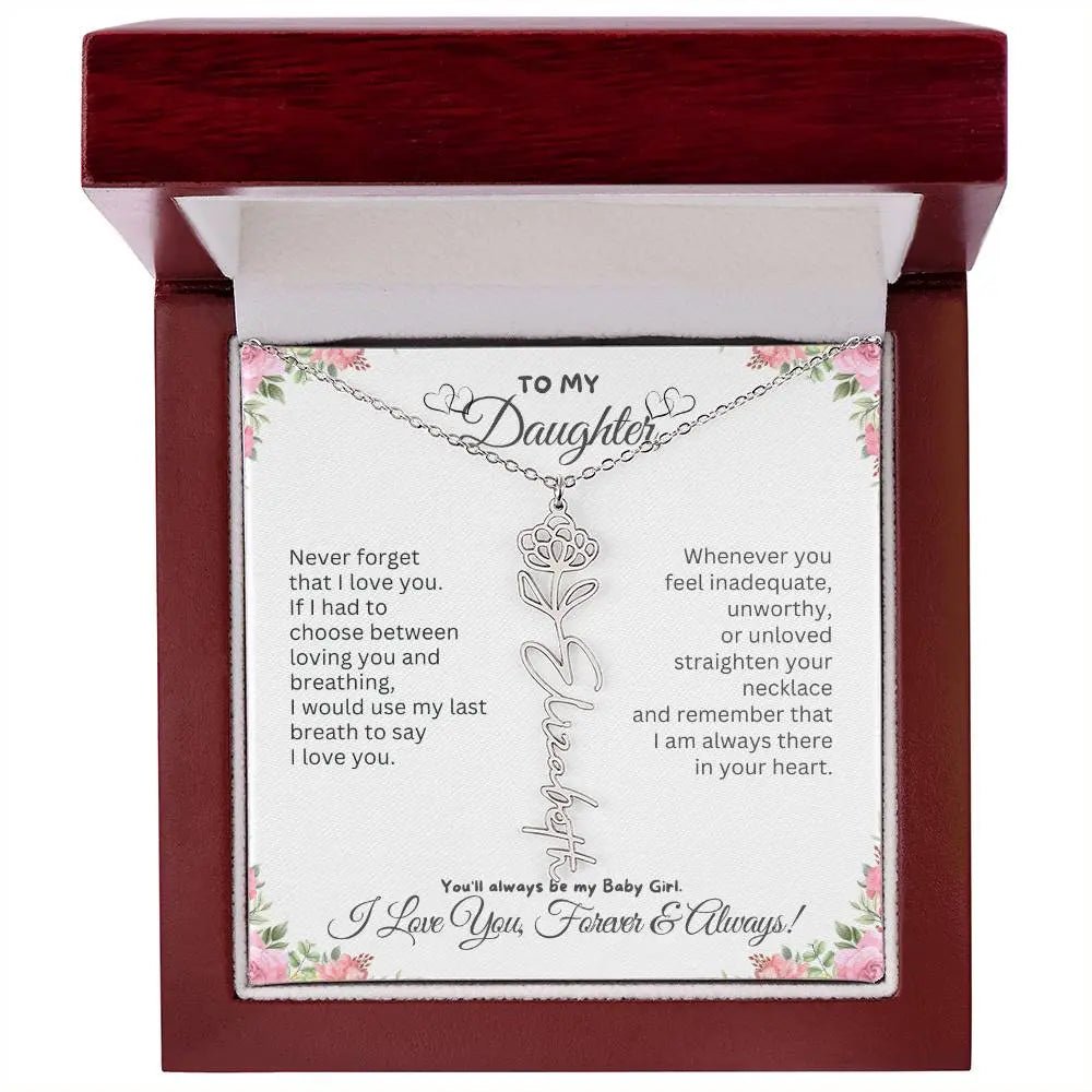 Birth Flower Necklace for Mom | Meaningful Mother's Day Gift from Daughter