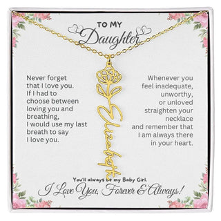 Birth Flower Necklace for Mom | Meaningful Mother's Day Gift from Daughter