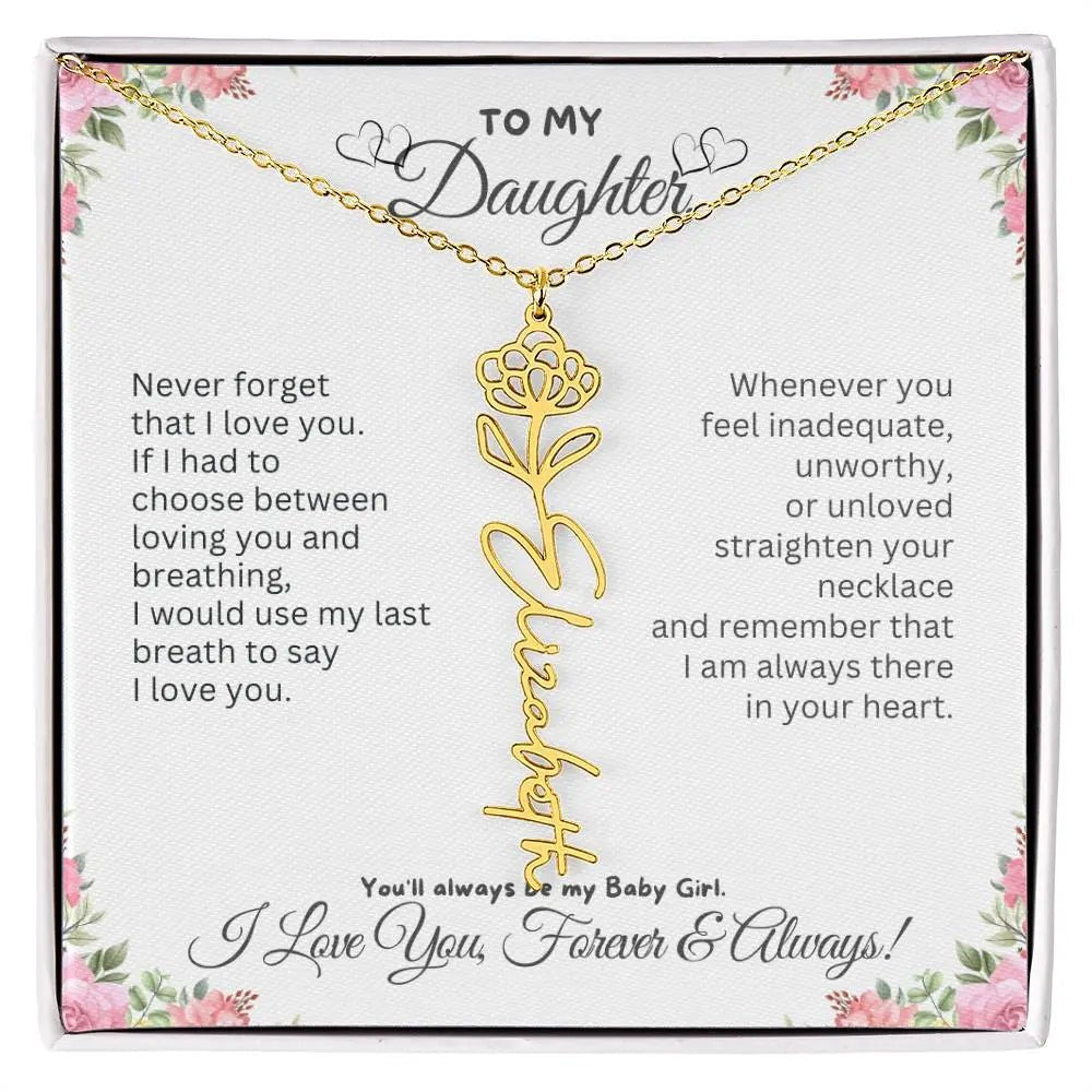 Birth Flower Necklace for Mom | Meaningful Mother's Day Gift from Daughter