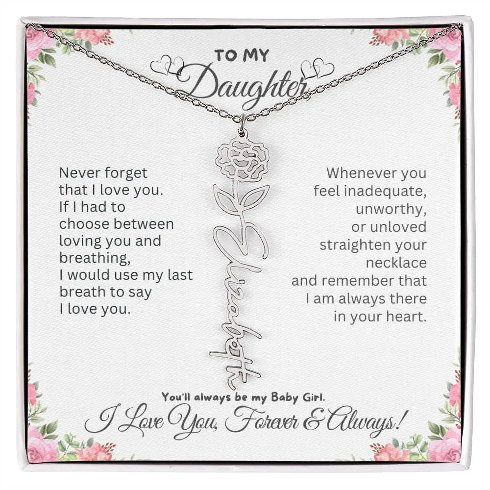 Birth Flower Necklace for Mom | Meaningful Mother's Day Gift from Daughter