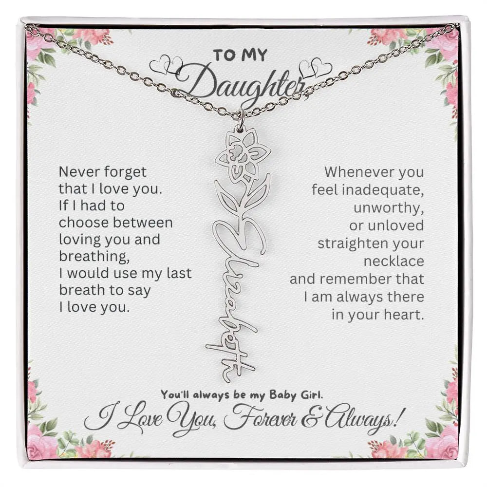 Birth Flower Necklace for Mom | Meaningful Mother's Day Gift from Daughter