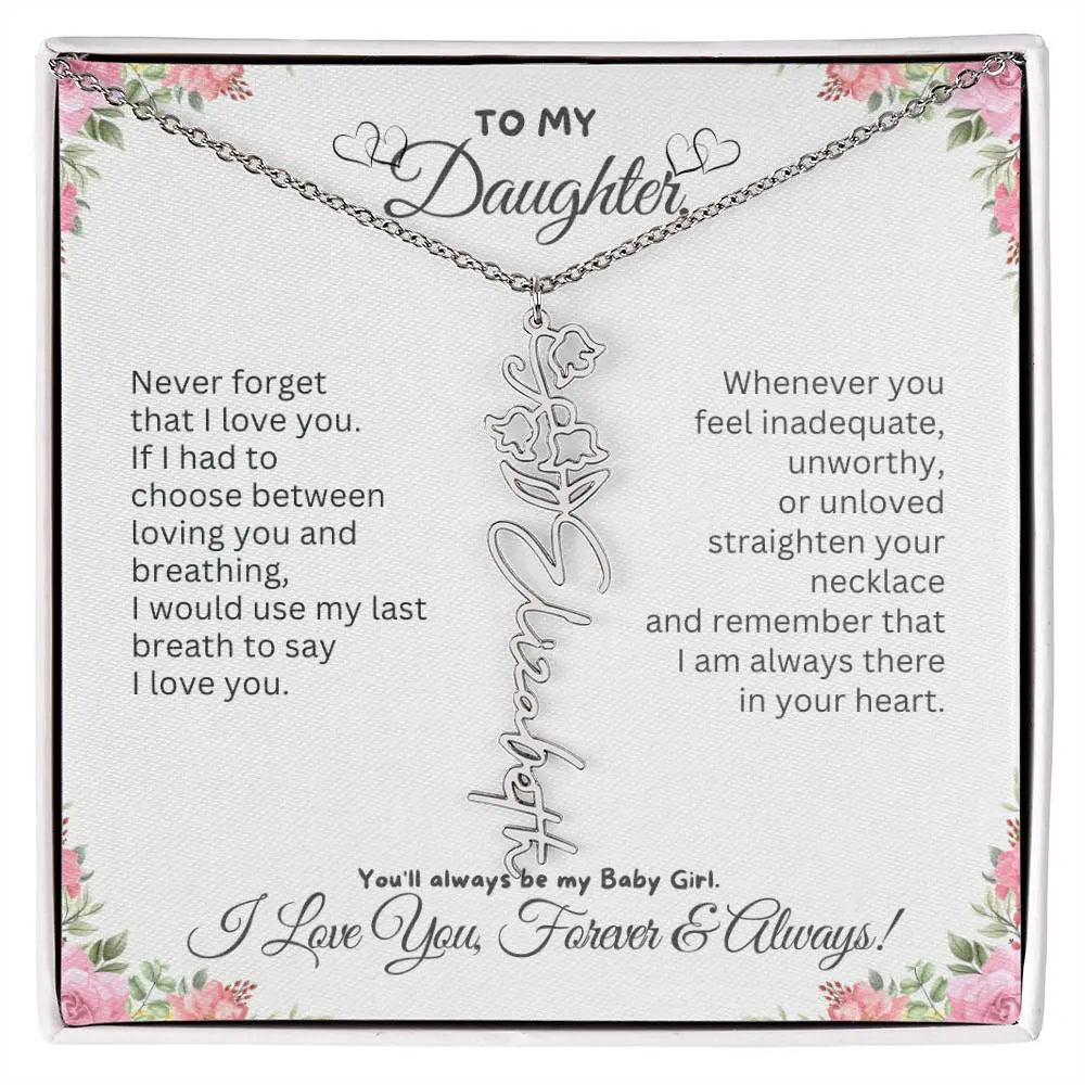 Birth Flower Necklace for Mom | Meaningful Mother's Day Gift from Daughter