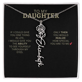 Birth Flower Necklace | Encouragement Gift for Daughter Going Through a Hard Time