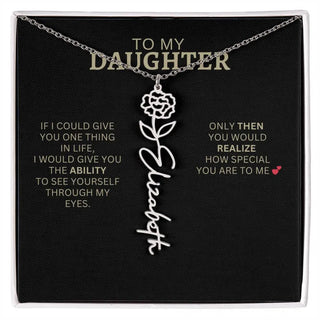Birth Flower Necklace | Encouragement Gift for Daughter Going Through a Hard Time