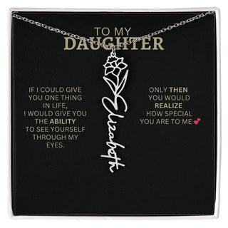 Birth Flower Necklace | Encouragement Gift for Daughter Going Through a Hard Time