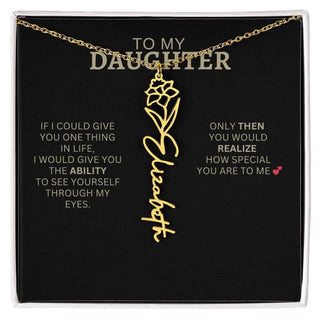 Birth Flower Necklace | Encouragement Gift for Daughter Going Through a Hard Time
