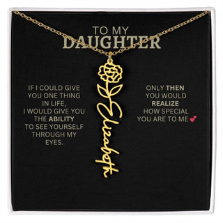 Birth Flower Necklace | Encouragement Gift for Daughter Going Through a Hard Time
