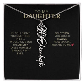 Birth Flower Necklace | Encouragement Gift for Daughter Going Through a Hard Time