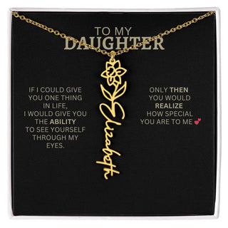 Birth Flower Necklace | Encouragement Gift for Daughter Going Through a Hard Time