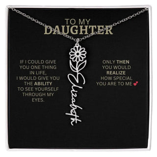 Birth Flower Necklace | Encouragement Gift for Daughter Going Through a Hard Time