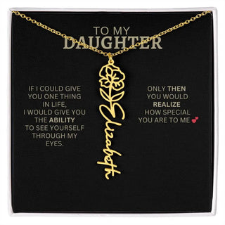 Birth Flower Necklace | Encouragement Gift for Daughter Going Through a Hard Time