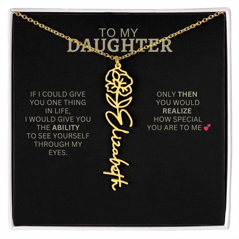 Birth Flower Necklace | Encouragement Gift for Daughter Going Through a Hard Time