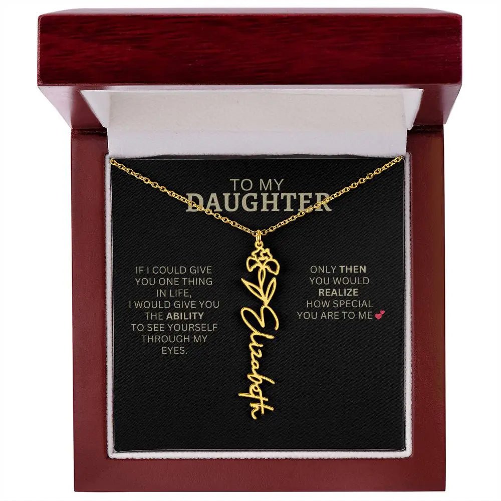 Birth Flower Necklace | Encouragement Gift for Daughter Going Through a Hard Time