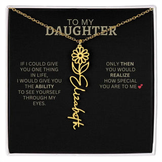Birth Flower Necklace | Encouragement Gift for Daughter Going Through a Hard Time
