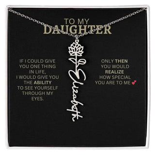 Birth Flower Necklace | Encouragement Gift for Daughter Going Through a Hard Time