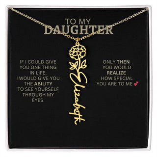 Birth Flower Necklace | Encouragement Gift for Daughter Going Through a Hard Time