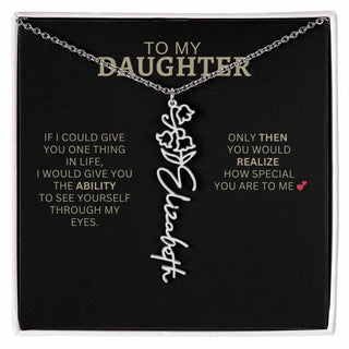 Birth Flower Necklace | Encouragement Gift for Daughter Going Through a Hard Time