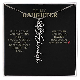 Birth Flower Necklace | Encouragement Gift for Daughter Going Through a Hard Time
