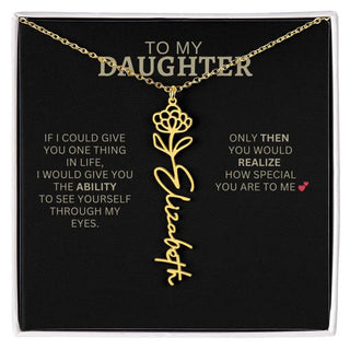 Birth Flower Necklace | Encouragement Gift for Daughter Going Through a Hard Time