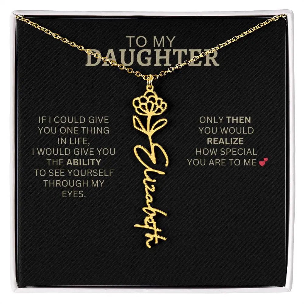Birth Flower Necklace | Encouragement Gift for Daughter Going Through a Hard Time