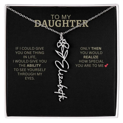 Birth Flower Necklace | Encouragement Gift for Daughter Going Through a Hard Time
