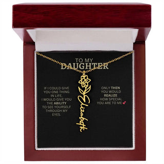 Birth Flower Necklace | Encouragement Gift for Daughter Going Through a Hard Time