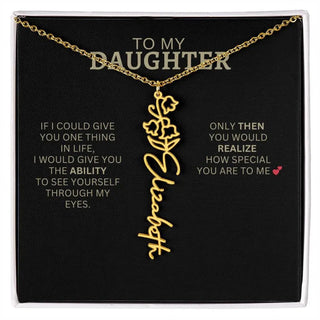 Birth Flower Necklace | Encouragement Gift for Daughter Going Through a Hard Time