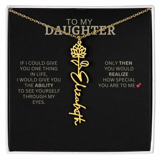 Birth Flower Necklace | Encouragement Gift for Daughter Going Through a Hard Time