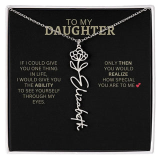 Birth Flower Necklace | Encouragement Gift for Daughter Going Through a Hard Time