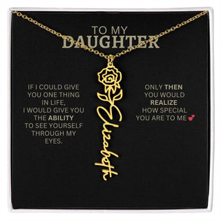 Birth Flower Necklace | Encouragement Gift for Daughter Going Through a Hard Time