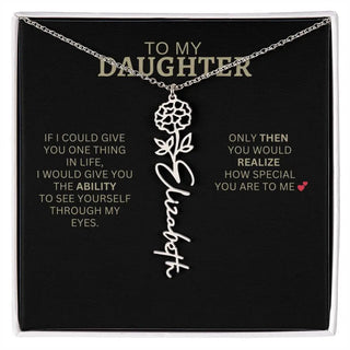 Birth Flower Necklace | Encouragement Gift for Daughter Going Through a Hard Time
