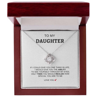 To My Daughter | I Love You - Love Knot Necklace