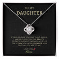 To My Daughter | I Love You - Love Knot Necklace