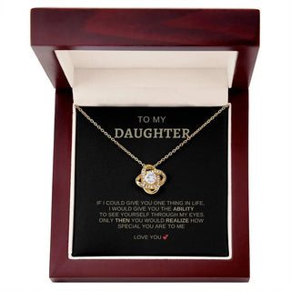 To My Daughter | I Love You - Love Knot Necklace