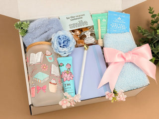 Care Packages for Her – Blue Relaxation Tea & Tumbler Set