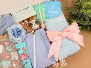 Care Packages for Her – Blue Relaxation Tea & Tumbler Set