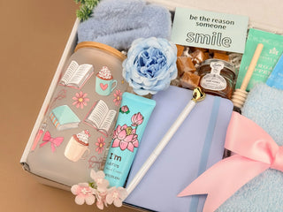 Care Packages for Her – Blue Relaxation Tea & Tumbler Set